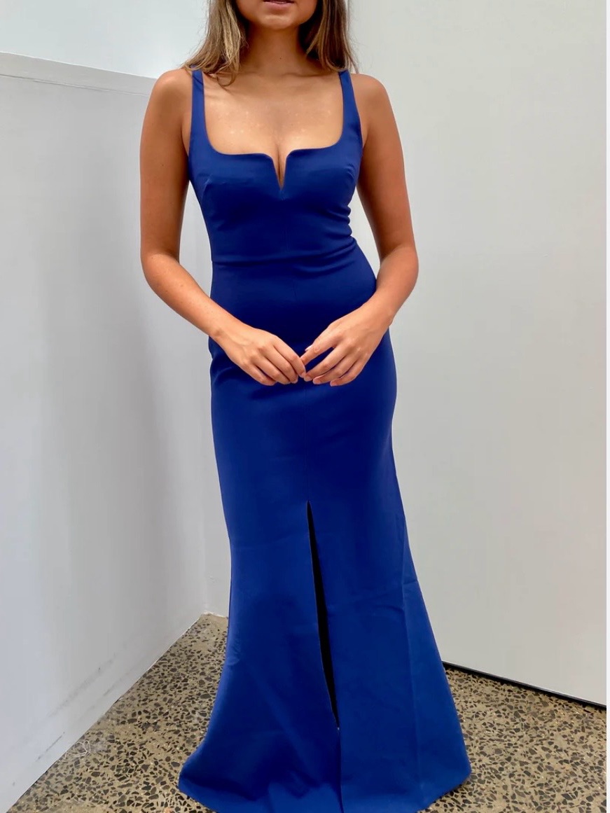 Likely Royal Blue Sleeveless Maxi Dress Size 6 Formal Wedding Guest